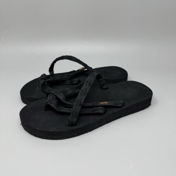 Teva Flip Flops Thong Sandals Olowahu Mush Black Gladiator 6840 Women's Size 6 - Picture 3 of 8